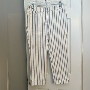 Chico So Slimming Serene Striped Ankle Cuffed Pants Sz 000
